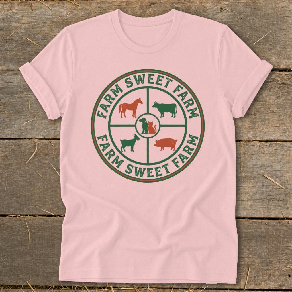 Farm Sweet Farm Animals Softstyle Tee