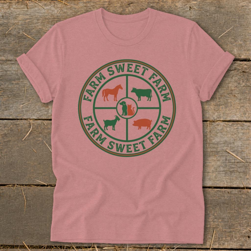 Farm Sweet Farm Animals Softstyle Tee