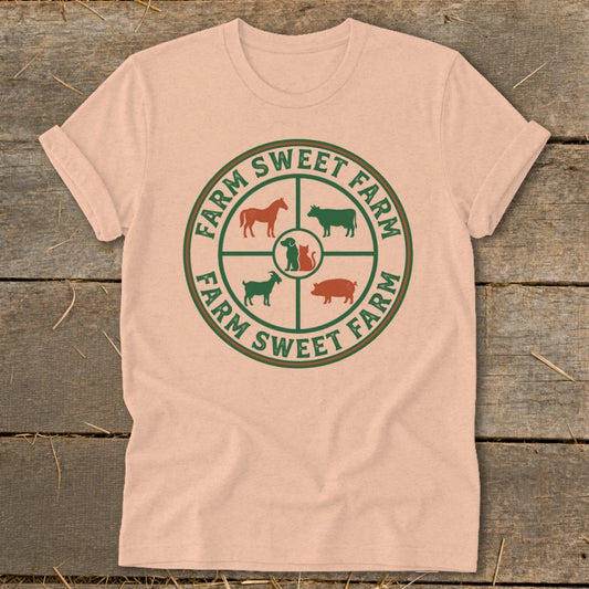 Farm Sweet Farm Animals Softstyle Tee