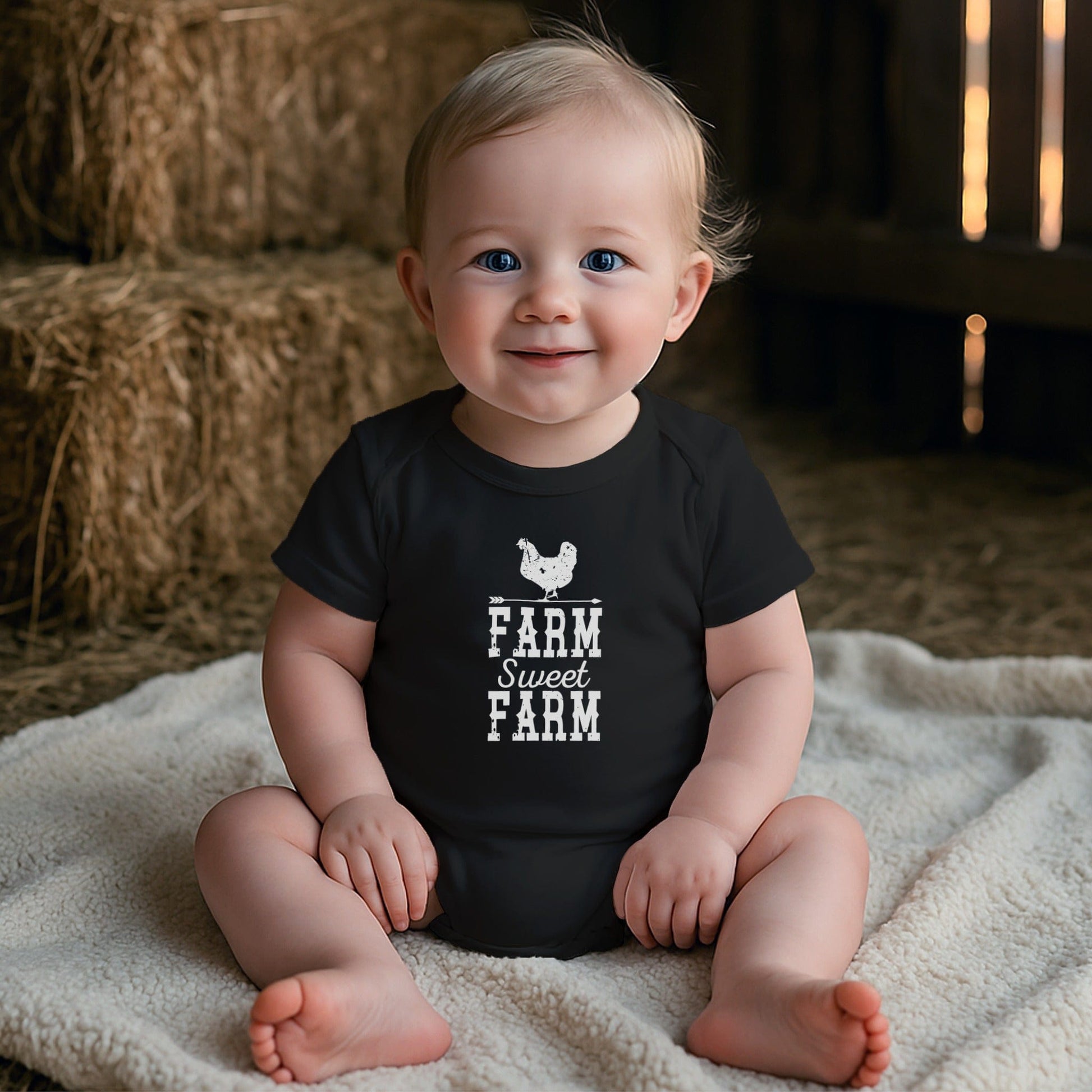 Farm Sweet Farm Chicken Bodysuit (Baby)
