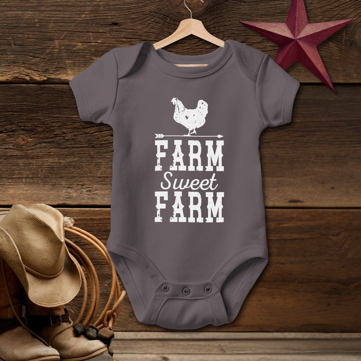 Farm Sweet Farm Chicken Bodysuit (Baby)