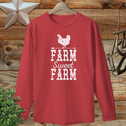 Farm Sweet Farm Chicken Long Sleeve Tee