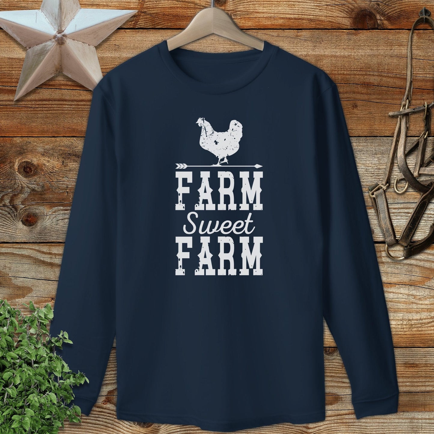 Farm Sweet Farm Chicken Long Sleeve Tee