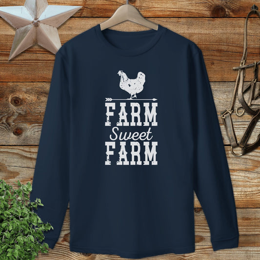 Farm Sweet Farm Chicken Long Sleeve Tee
