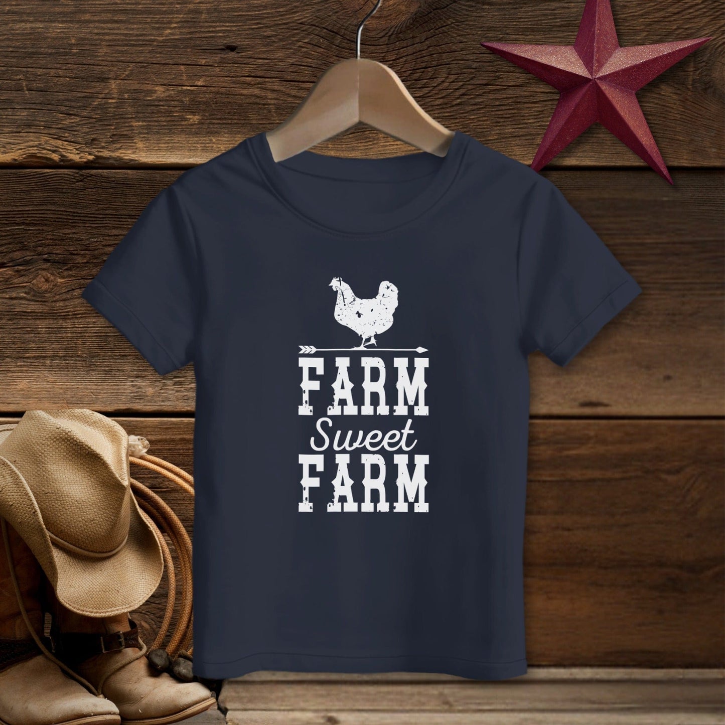Farm Sweet Farm Chicken T-Shirt (Toddler)