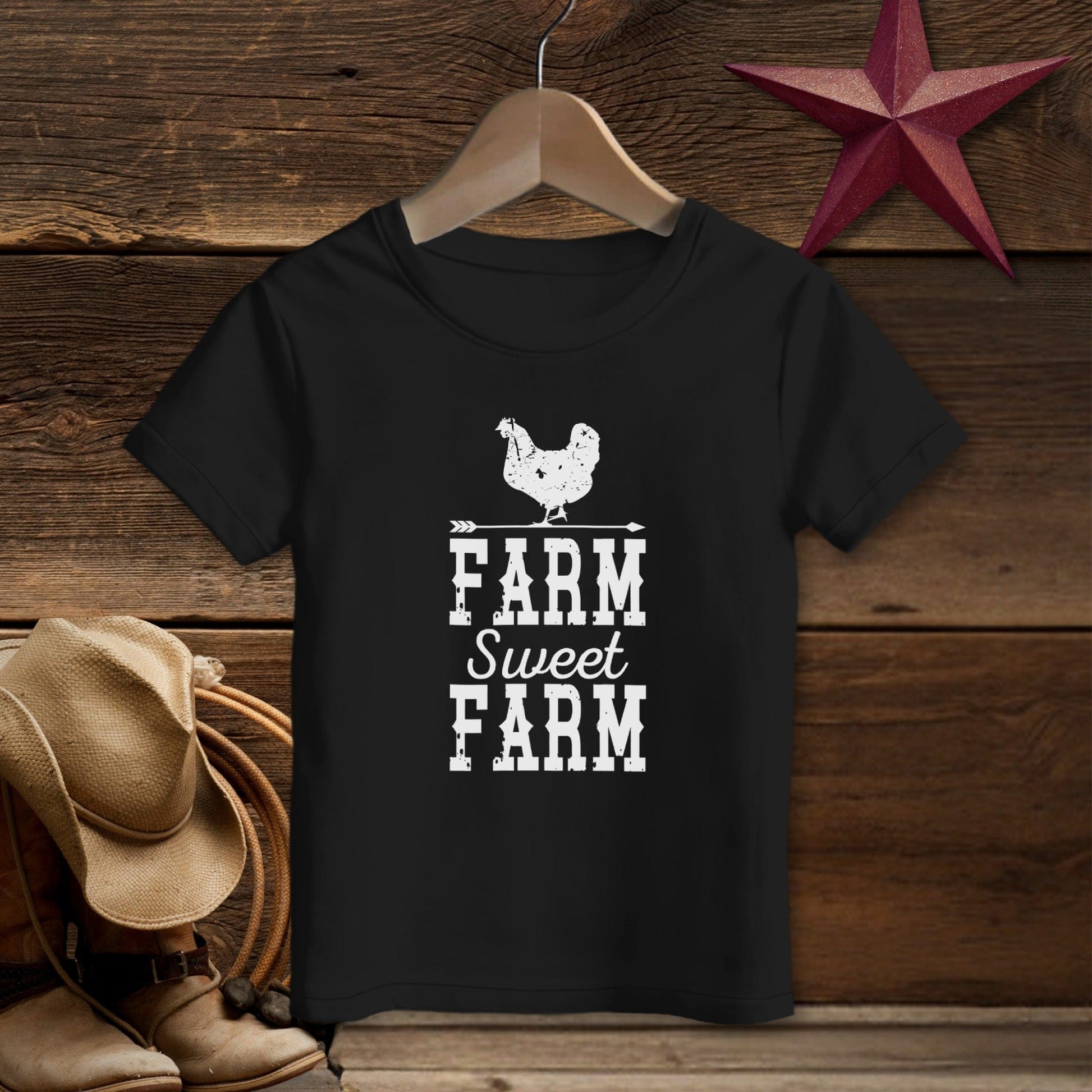 Farm Sweet Farm Chicken T-Shirt (Toddler)