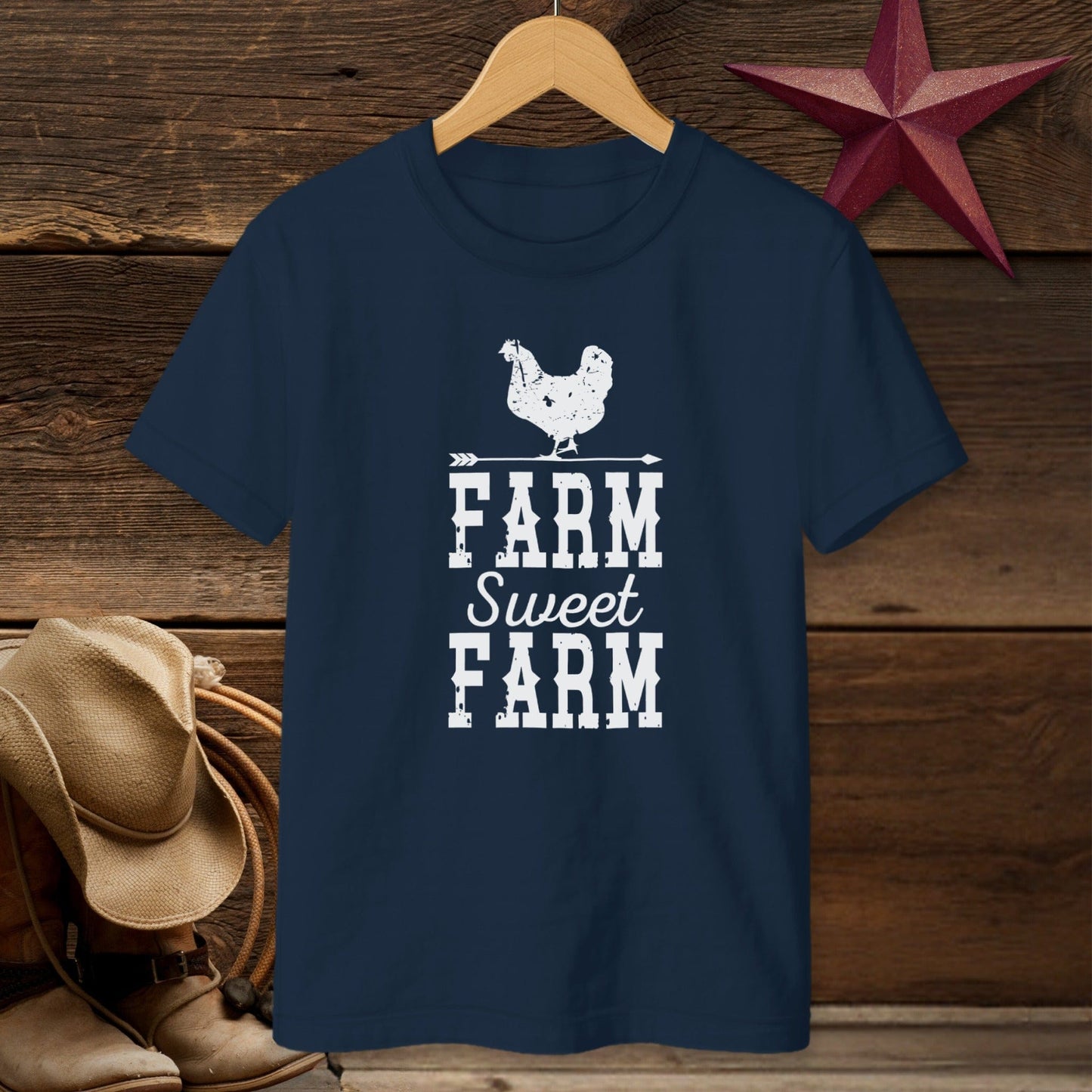Farm Sweet Farm Chicken T-Shirt (Youth)