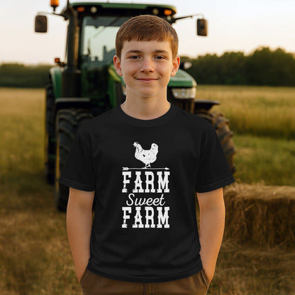 Farm Sweet Farm Chicken T-shirt (Youth)