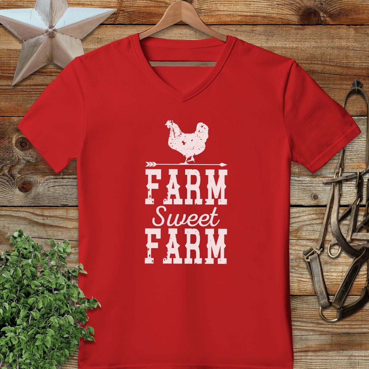 Farm Sweet Farm Chicken V-neck