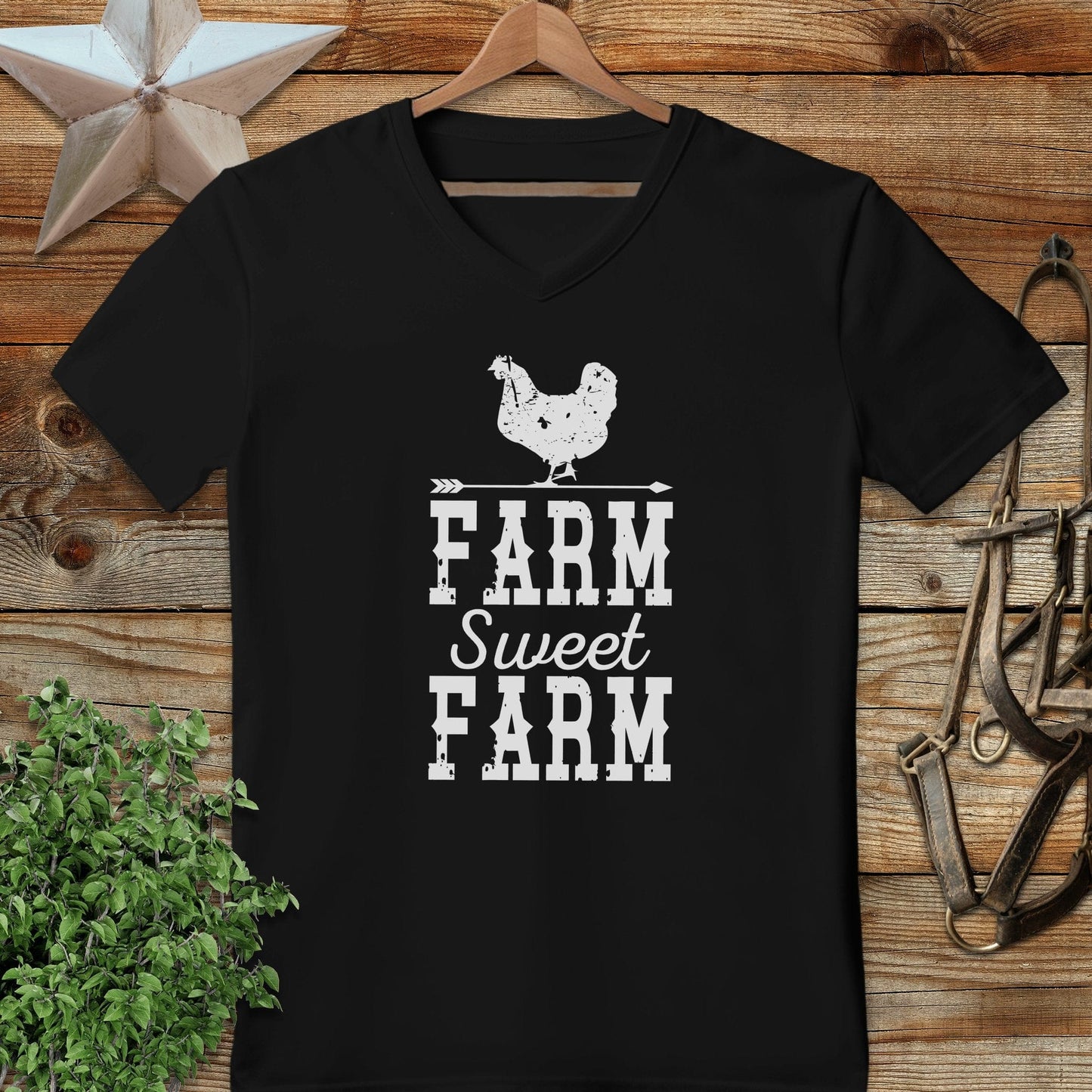 Farm Sweet Farm Chicken V-neck