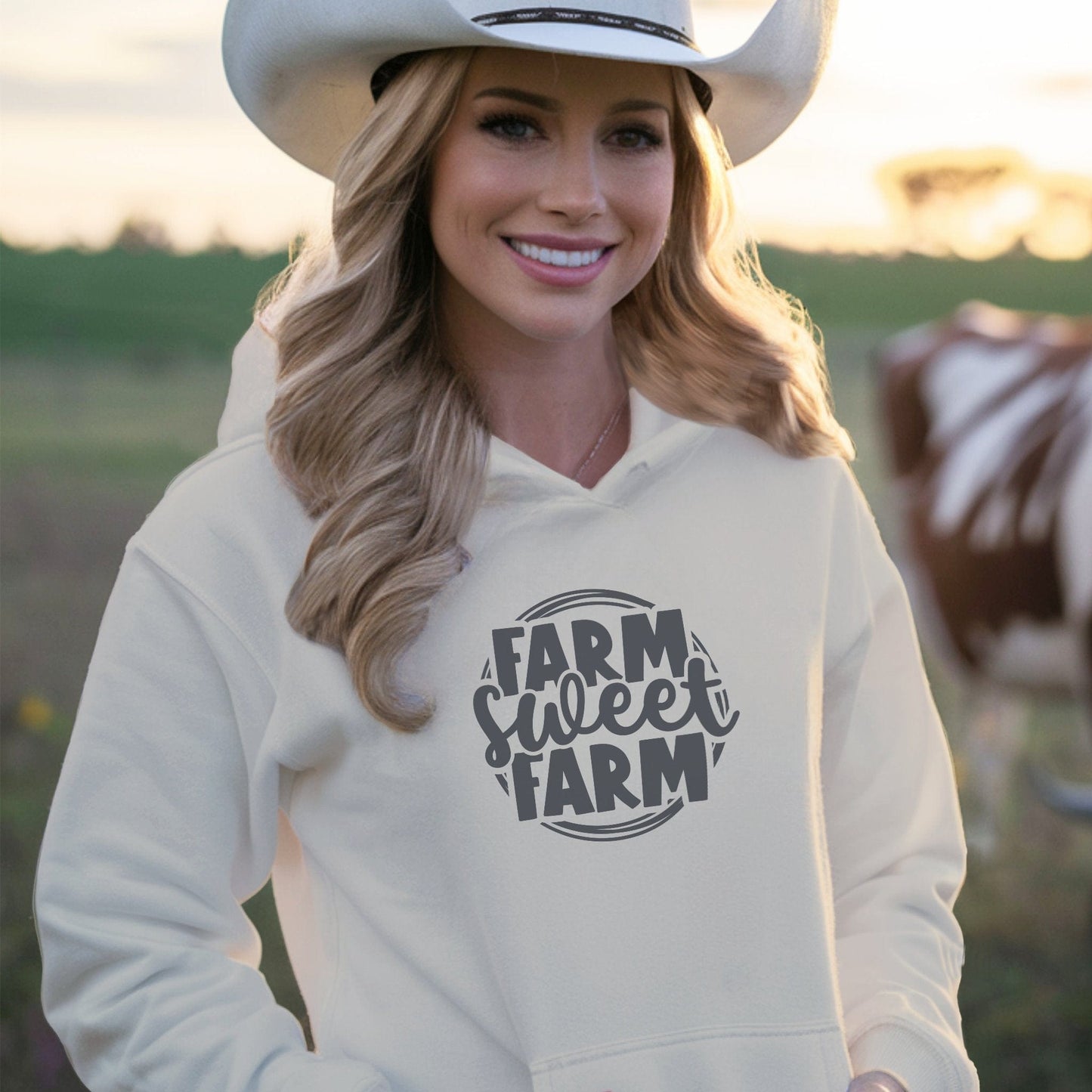 Farm Sweet Farm Circle Hoodie