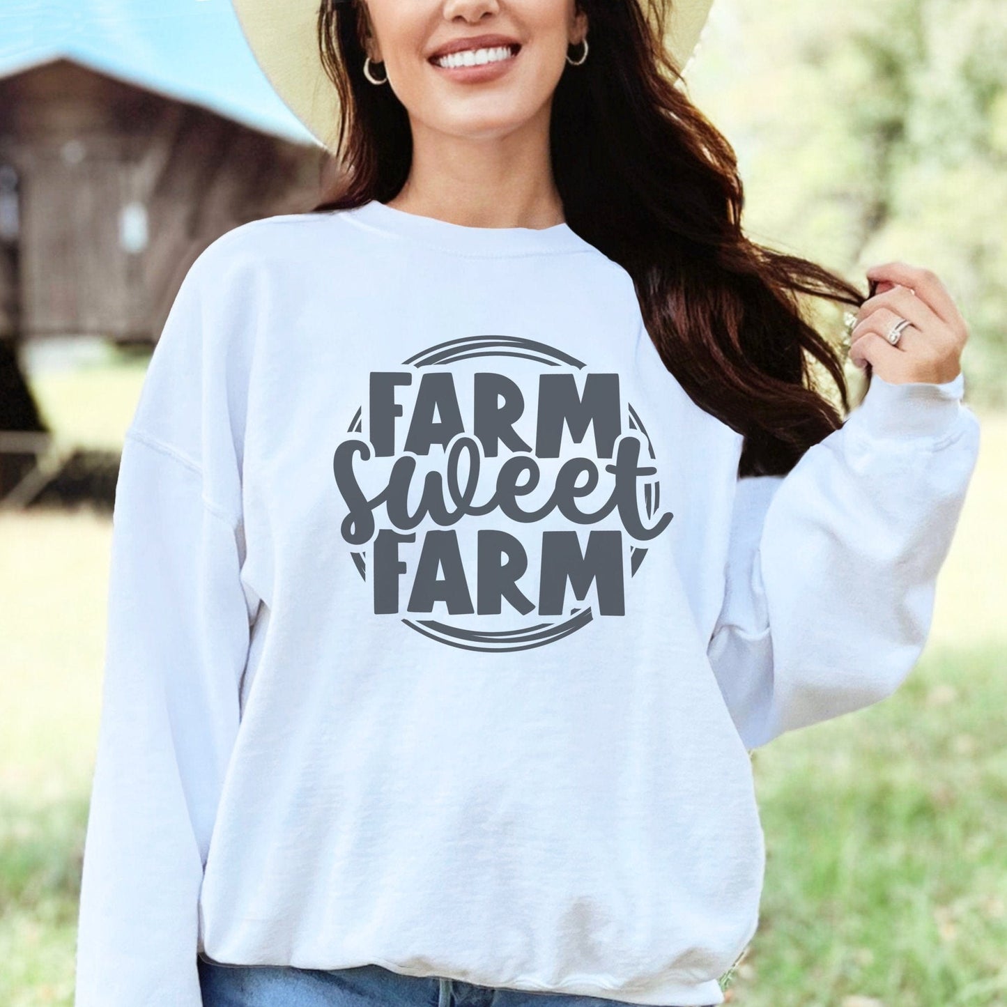 Farm Sweet Farm Circle Long Sleeve Tee