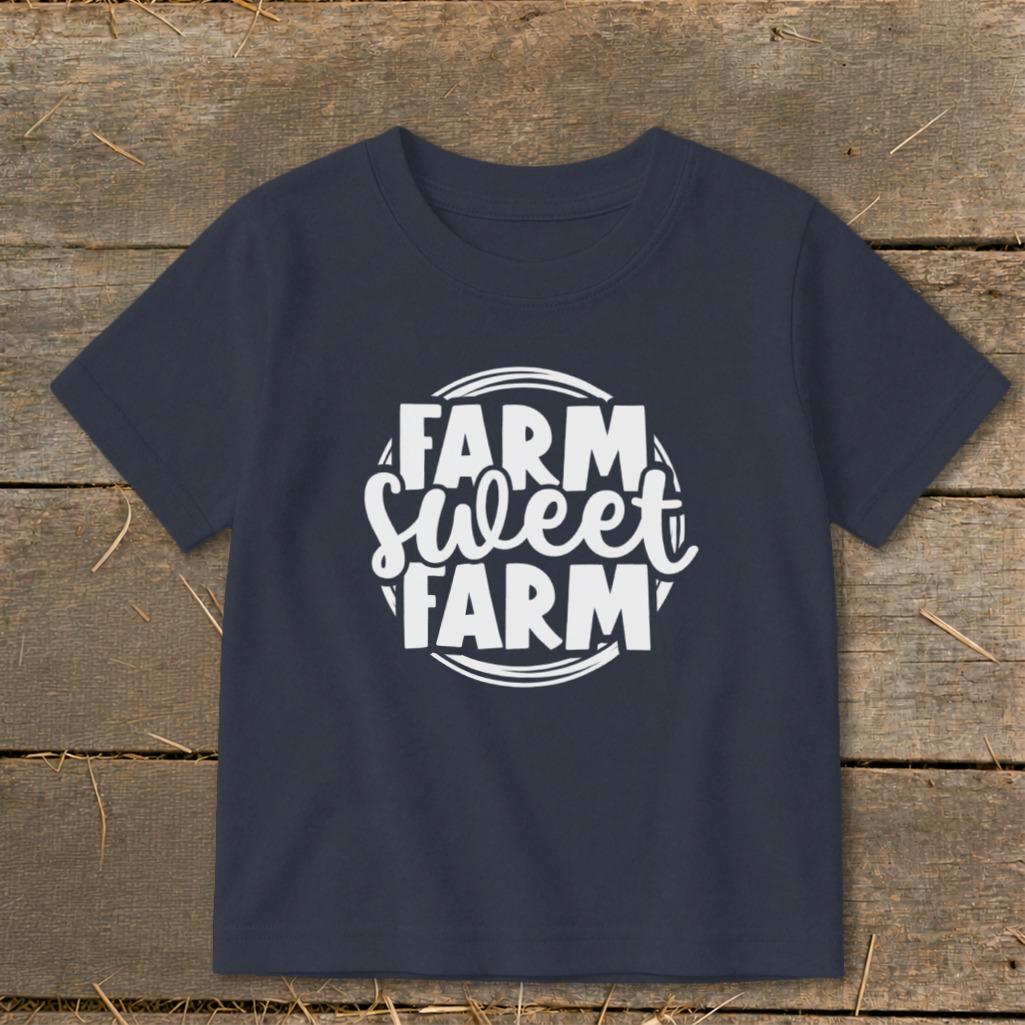 Farm Sweet Farm Circle Toddler Tee