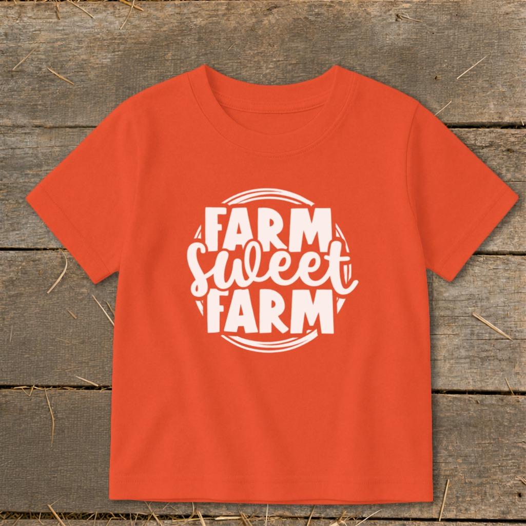 Farm Sweet Farm Circle Toddler Tee