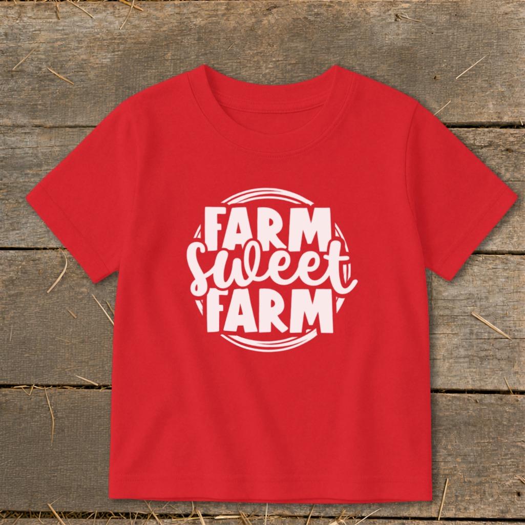 Farm Sweet Farm Circle Toddler Tee