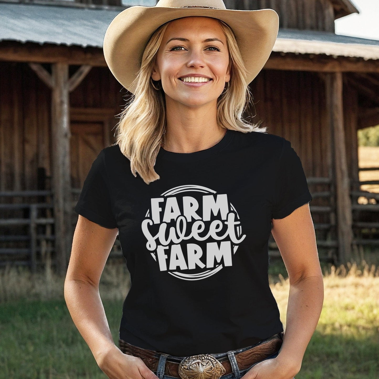 Farm Sweet Farm Circle V-neck
