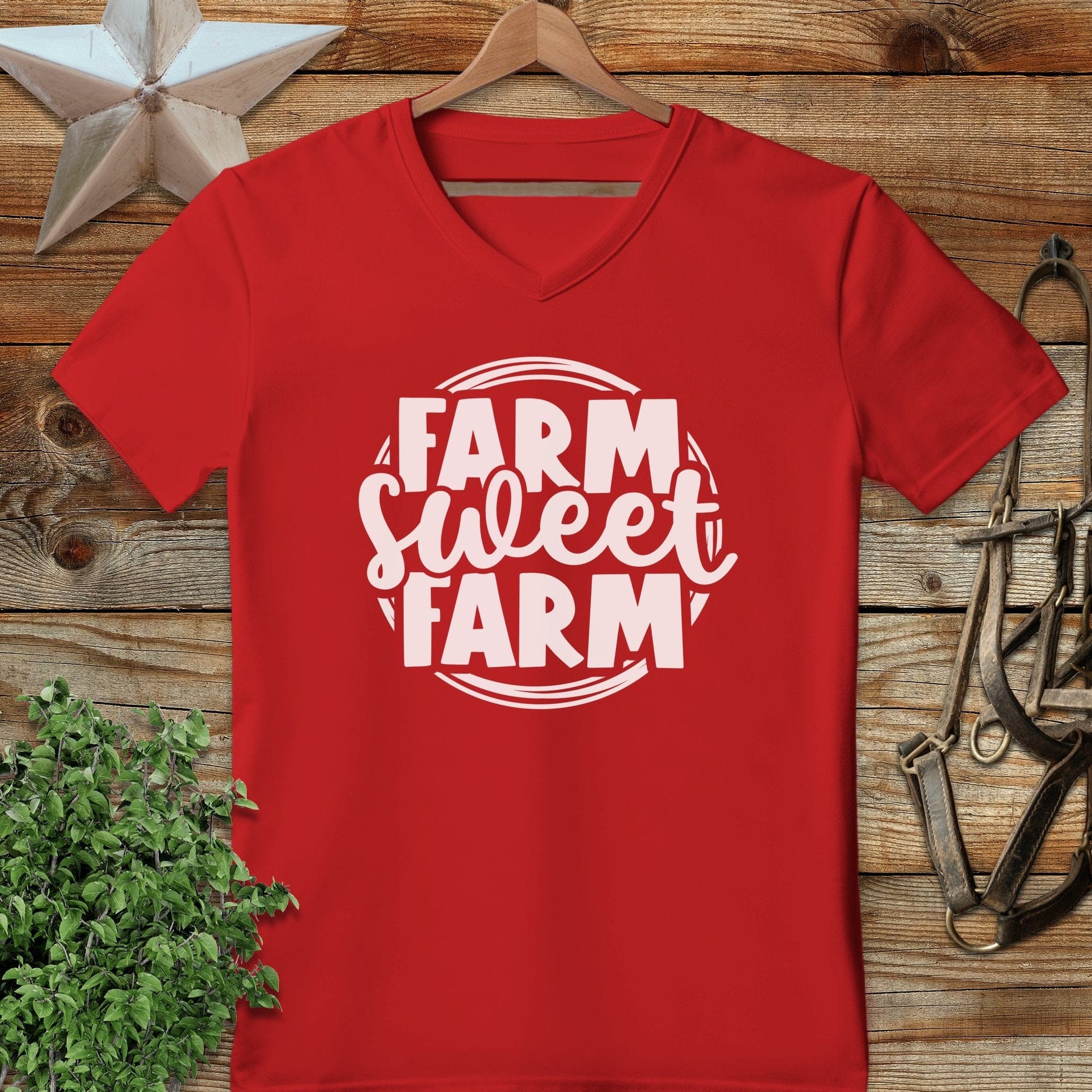 Farm Sweet Farm Circle V-neck