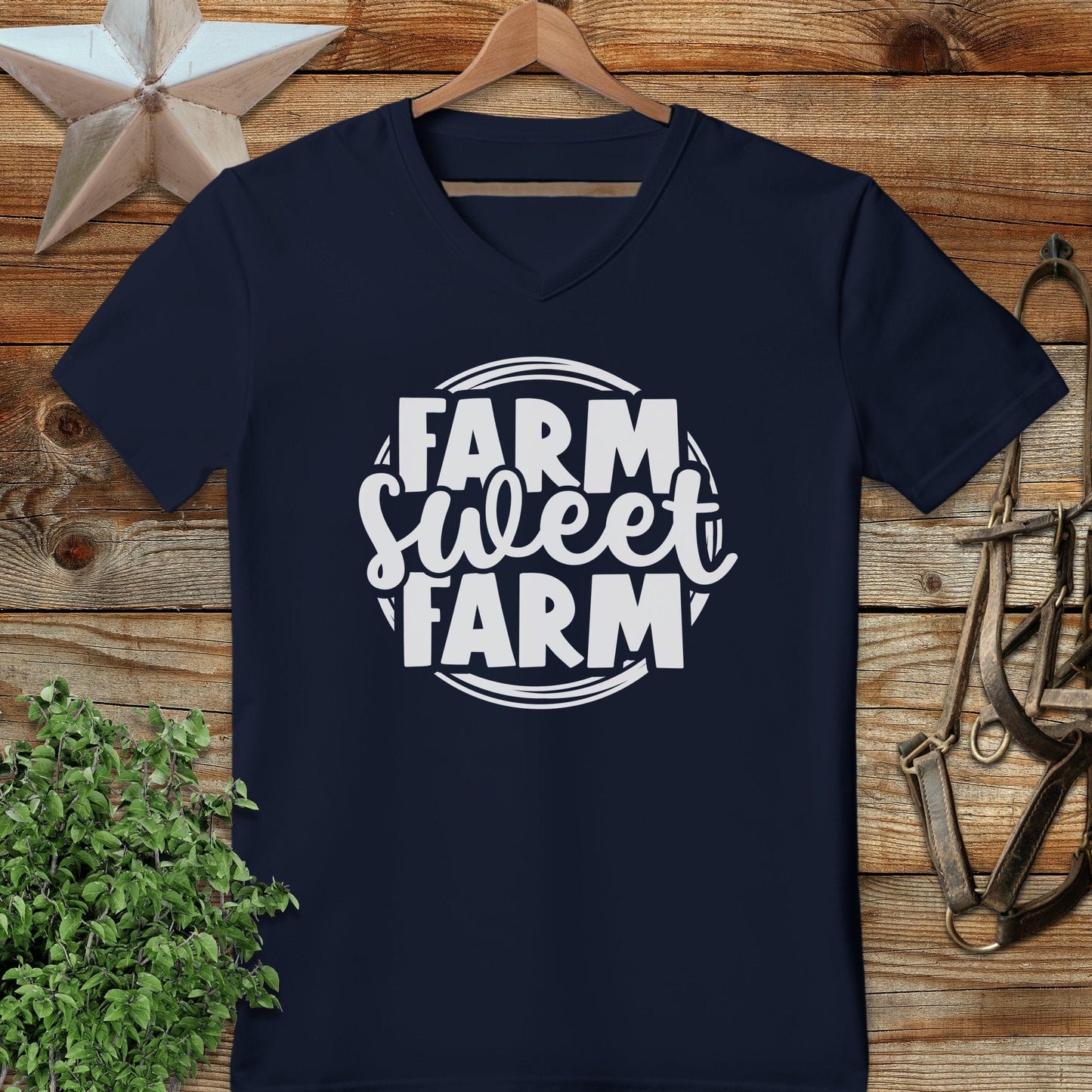 Farm Sweet Farm Circle V-neck