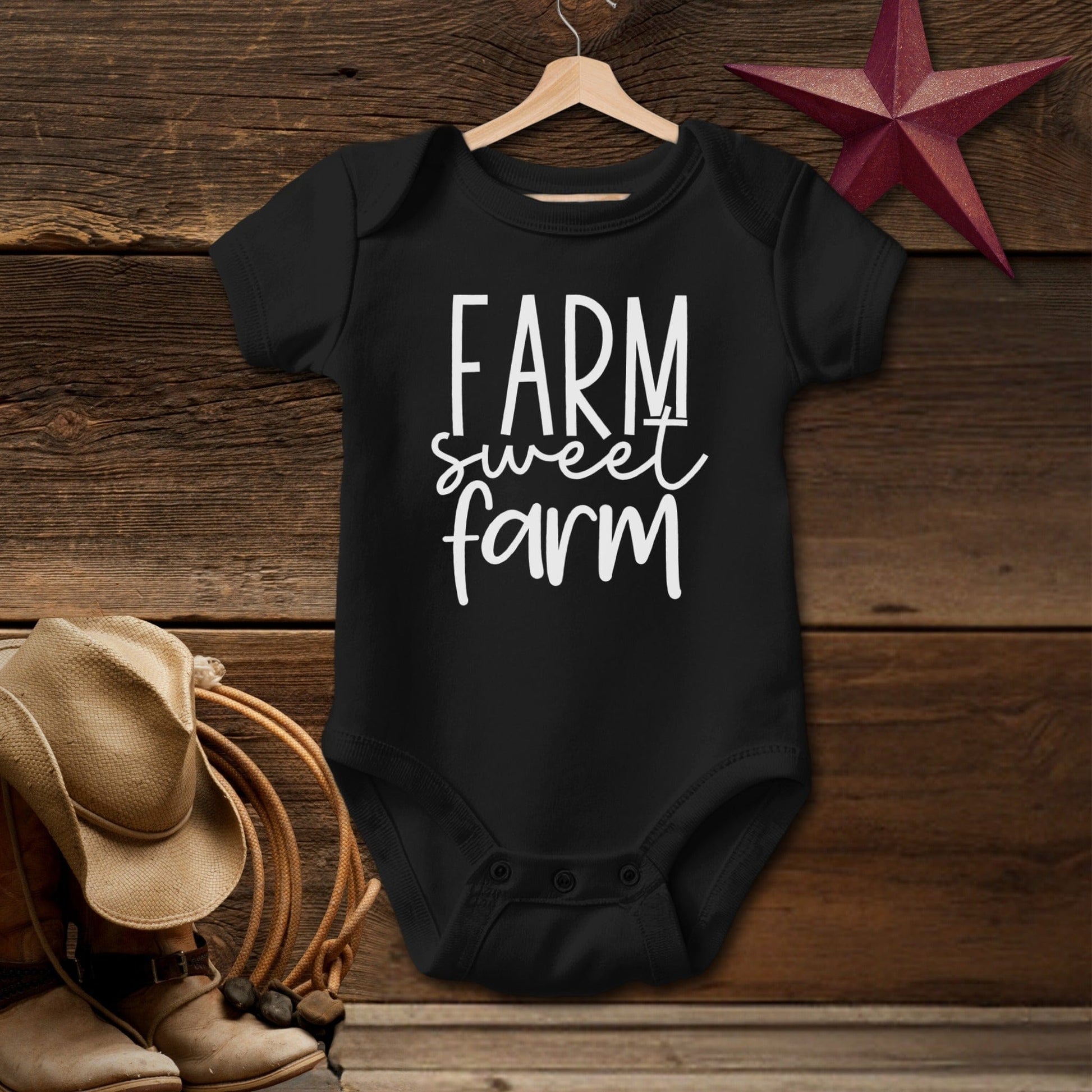 Farm Sweet Farm Words Bodysuit (Baby)
