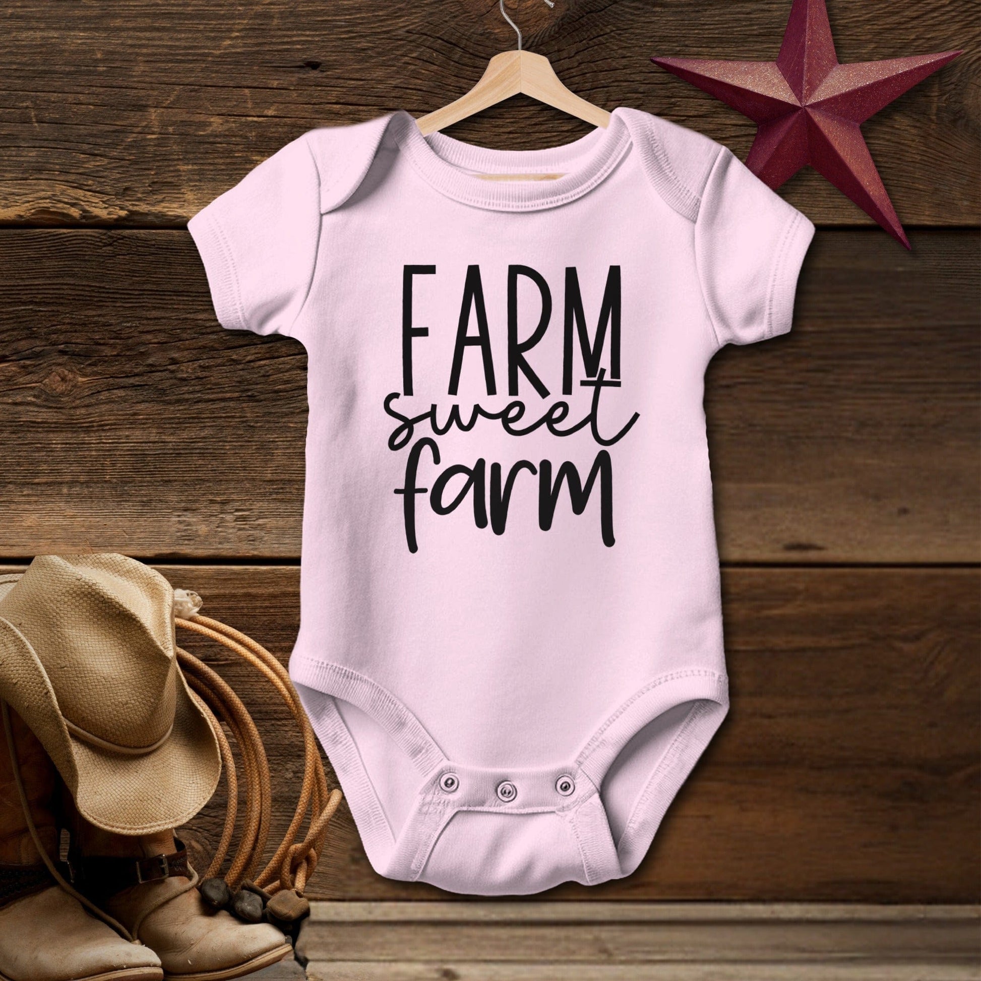 Farm Sweet Farm Words Bodysuit (Baby)