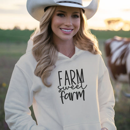 Farm Sweet Farm Words Hoodie