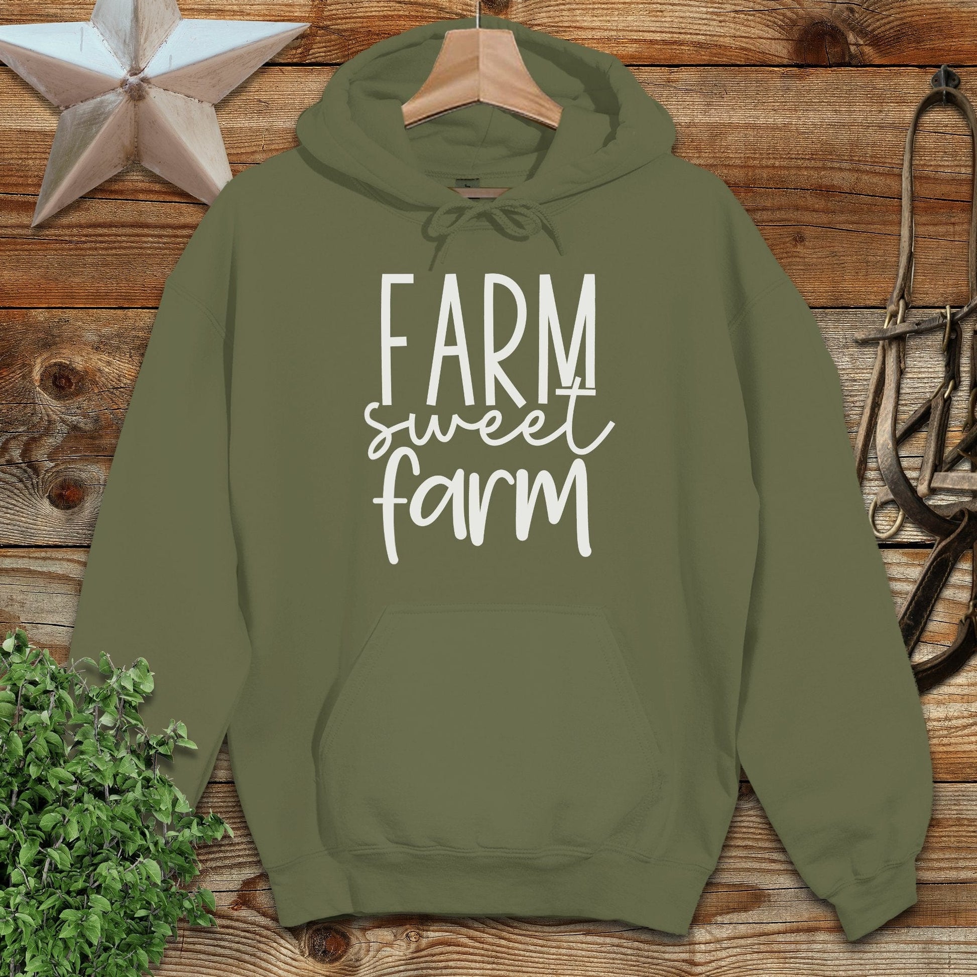 Farm Sweet Farm Words Hoodie