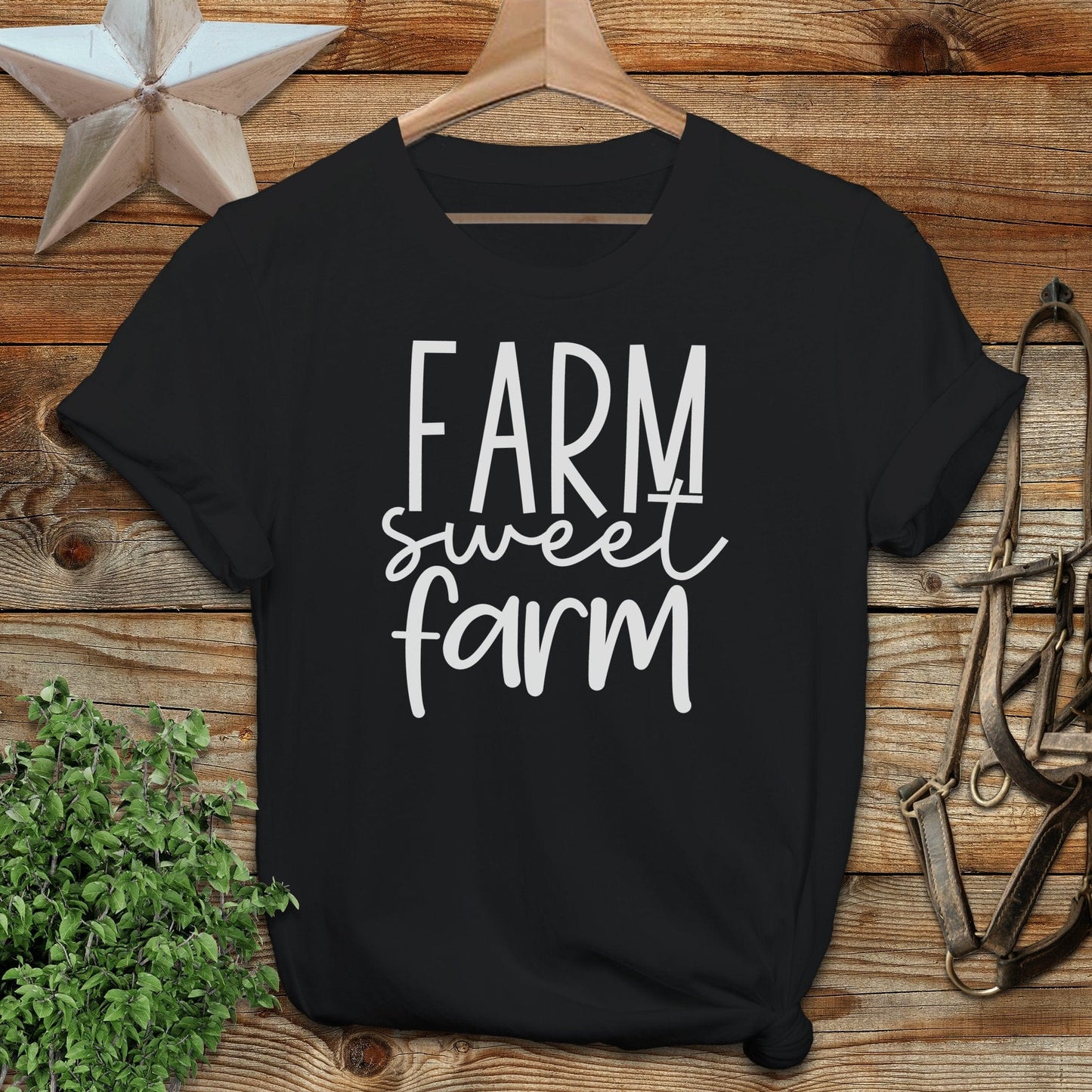 Farm Sweet Farm Words Softstyle Tee
