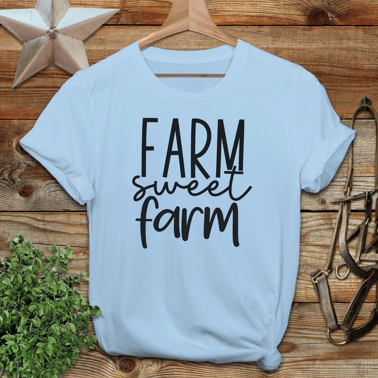 Farm Sweet Farm Words Softstyle Tee