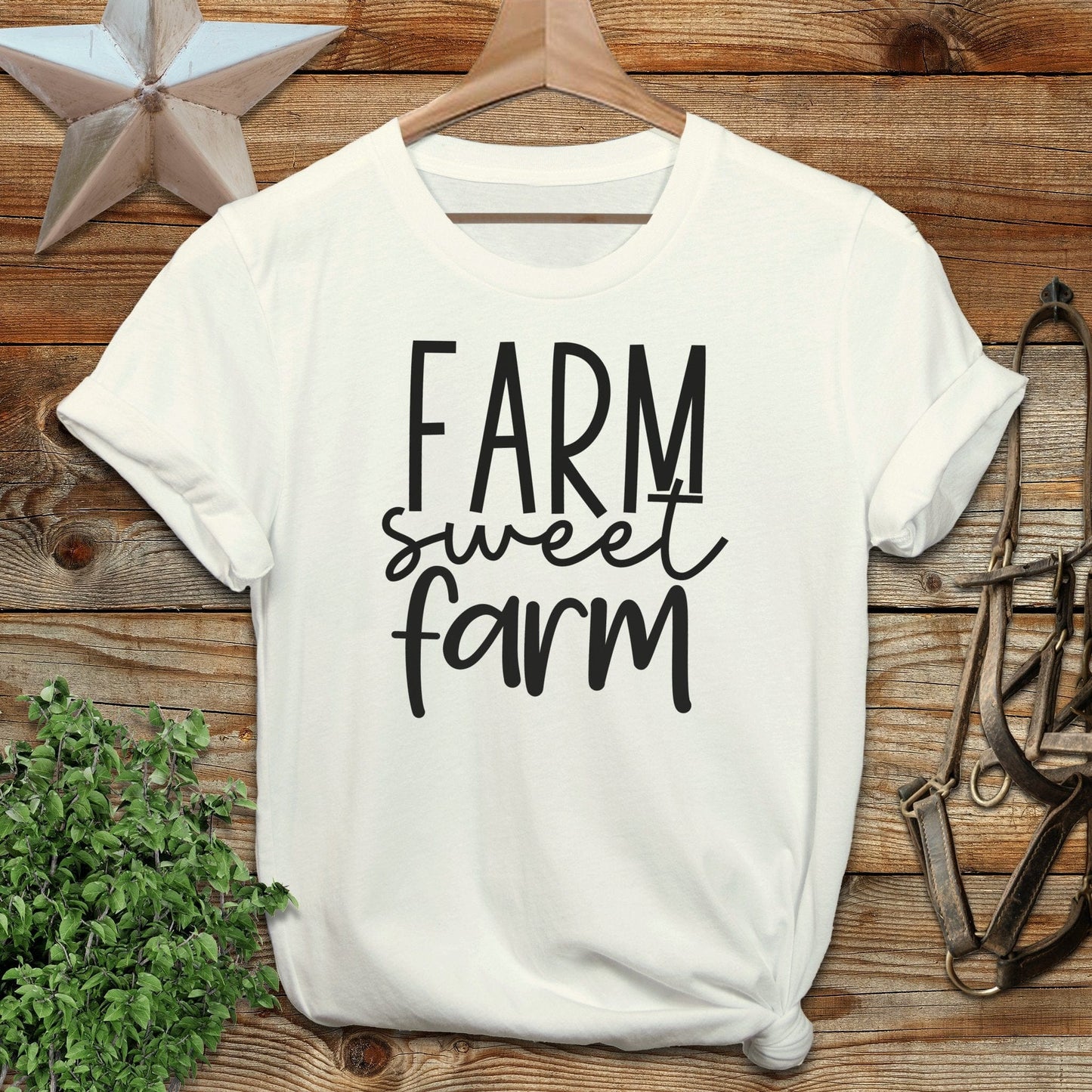 Farm Sweet Farm Words Softstyle Tee