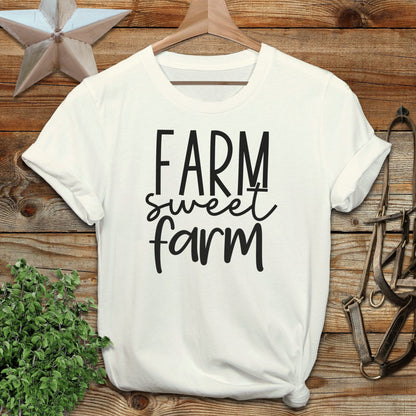 Farm Sweet Farm Words Softstyle Tee
