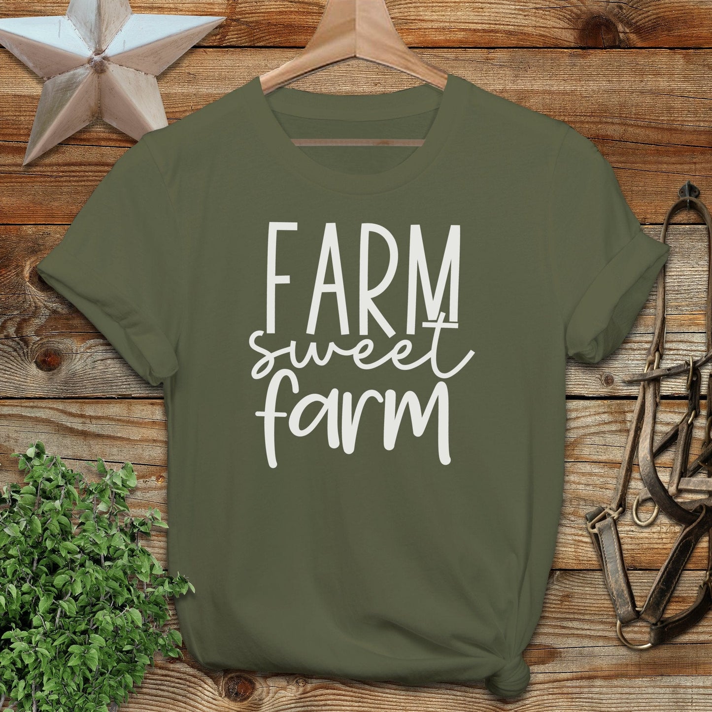 Farm Sweet Farm Words Softstyle Tee