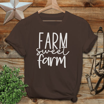 Farm Sweet Farm Words Softstyle Tee