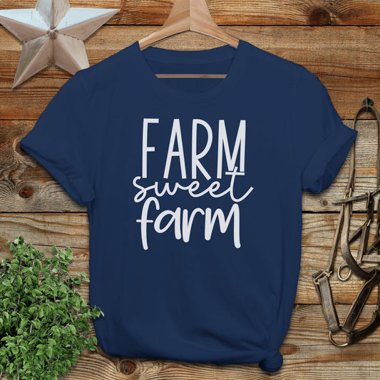 Farm Sweet Farm Words Softstyle Tee