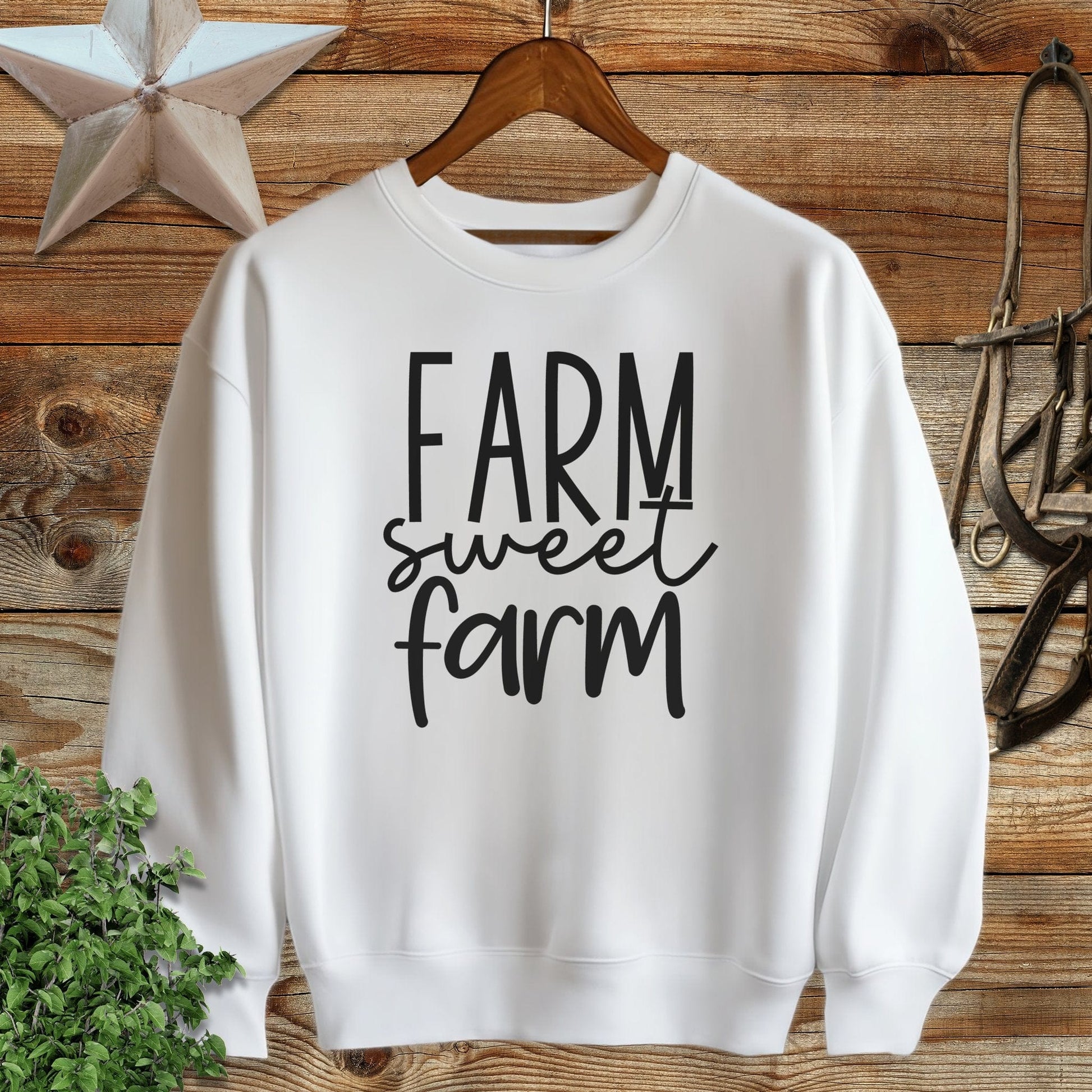 Farm Sweet Farm Words Sweatshirt