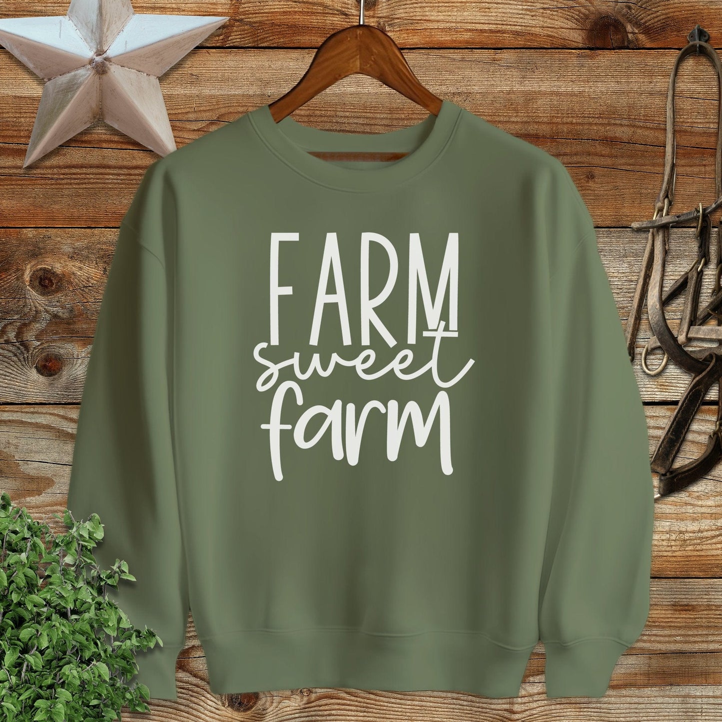 Farm Sweet Farm Words Sweatshirt