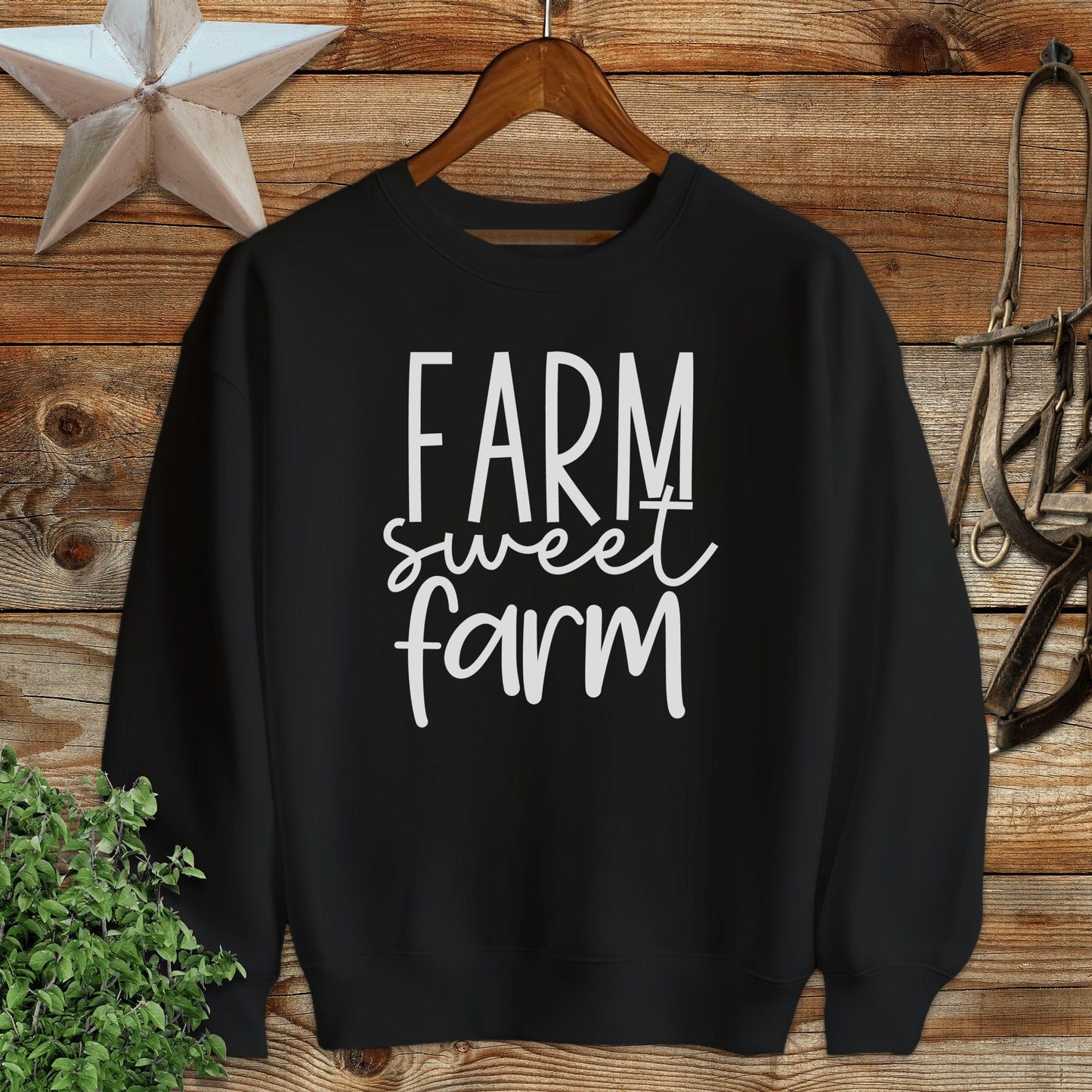 Farm Sweet Farm Words Sweatshirt