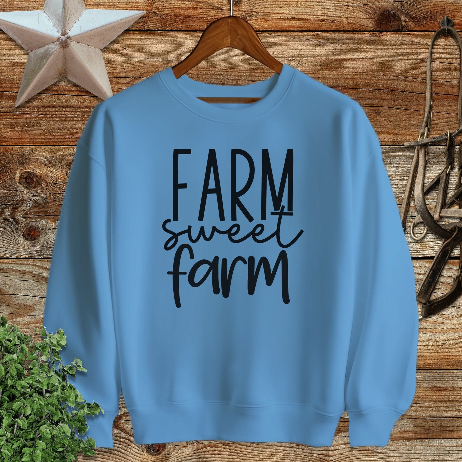 Farm Sweet Farm Words Sweatshirt