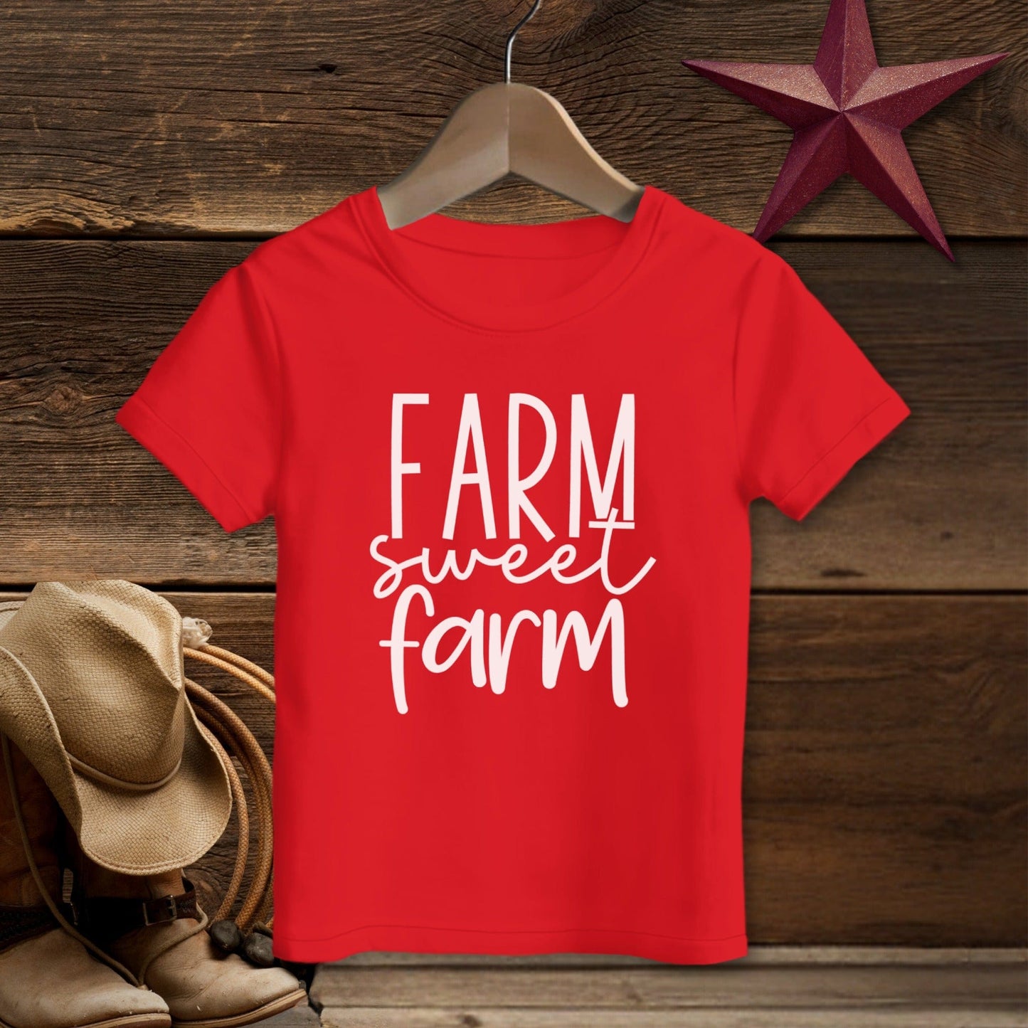 Farm Sweet Farm Words T-Shirt (Toddler)