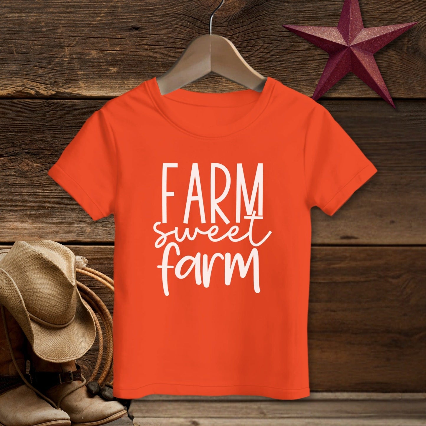 Farm Sweet Farm Words T-Shirt (Toddler)