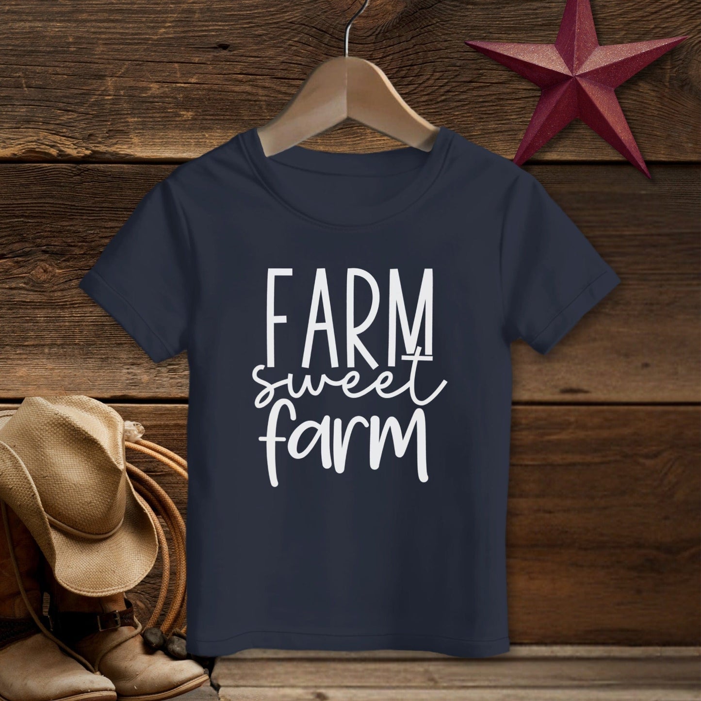 Farm Sweet Farm Words T-Shirt (Toddler)