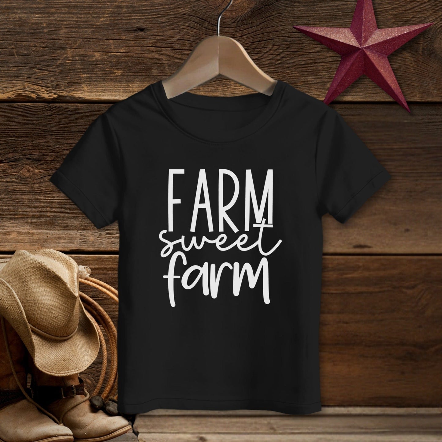Farm Sweet Farm Words T-Shirt (Toddler)