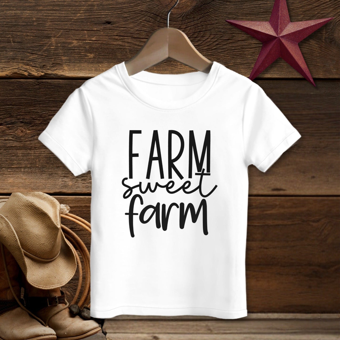 Farm Sweet Farm Words T-Shirt (Toddler)