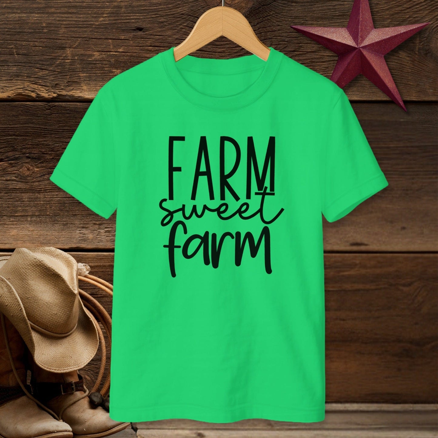 Farm Sweet Farm Words T-Shirt (Youth)