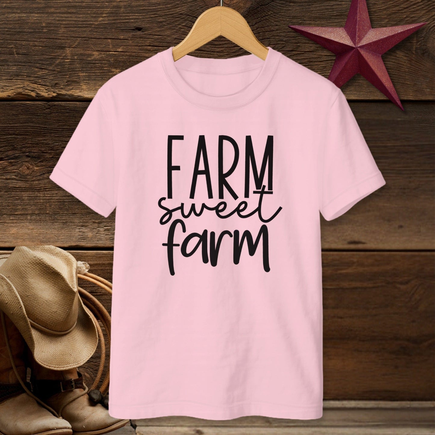 Farm Sweet Farm Words T-Shirt (Youth)
