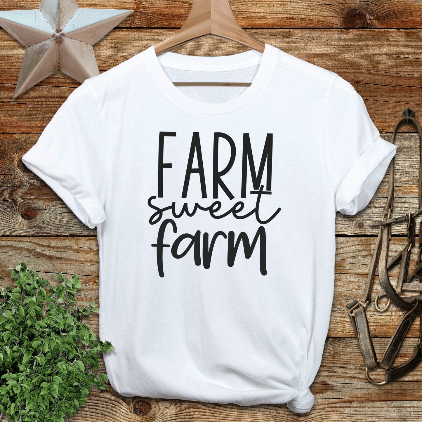 Farm Sweet Farm Words T-shirt