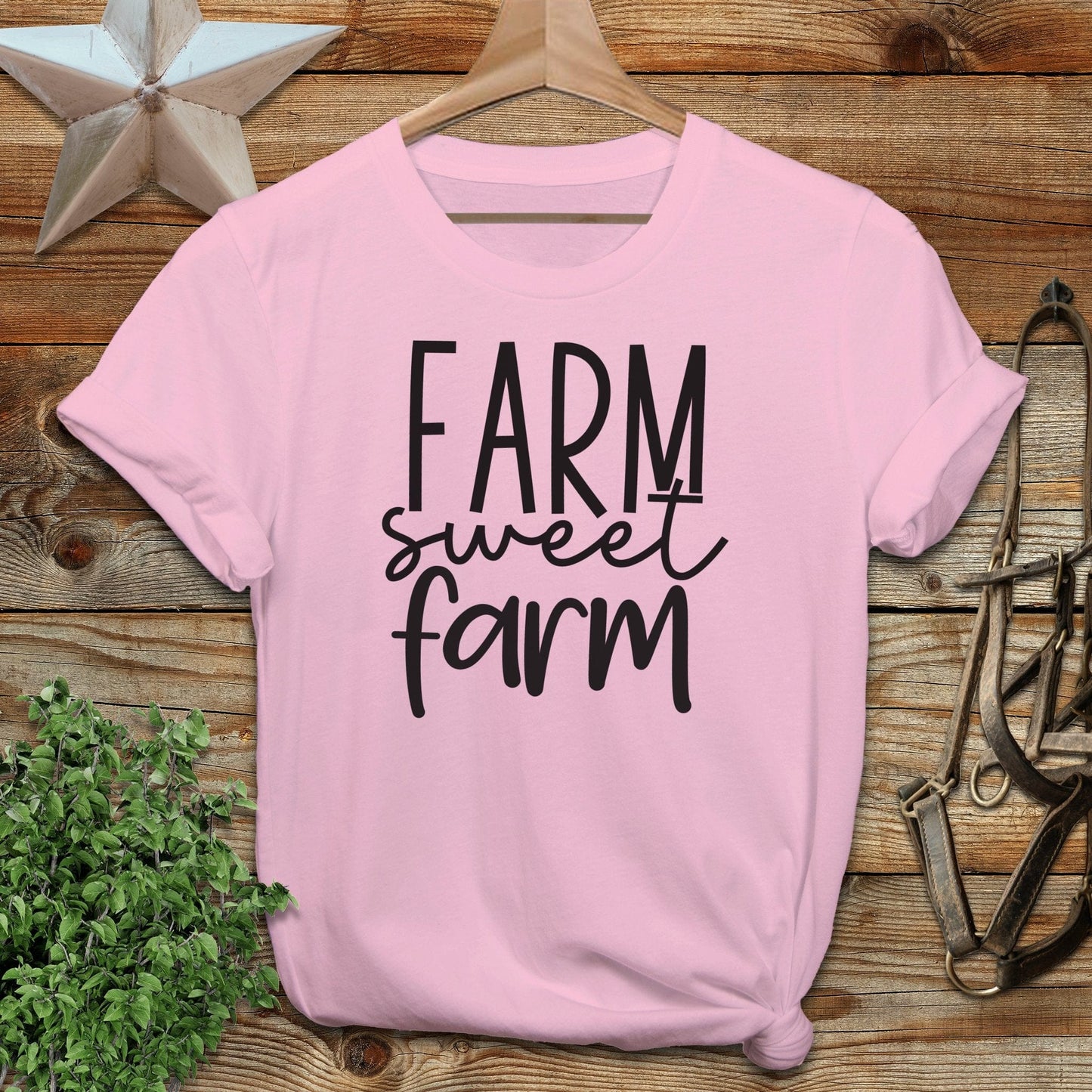 Farm Sweet Farm Words T-shirt