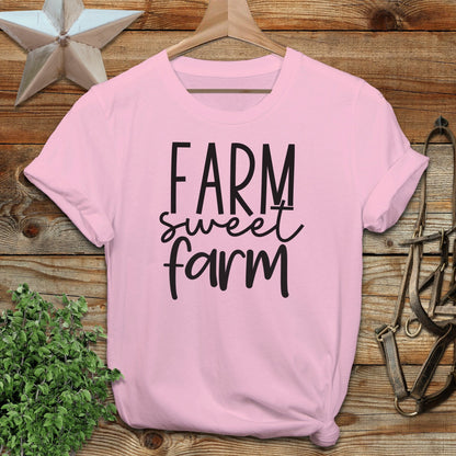Farm Sweet Farm Words T-shirt
