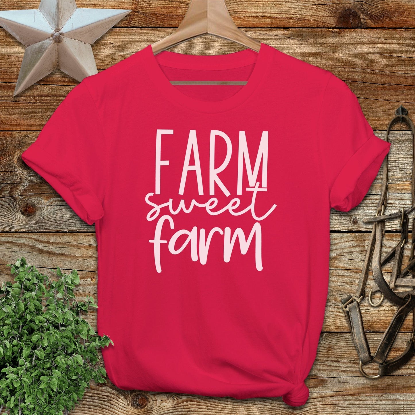 Farm Sweet Farm Words T-shirt