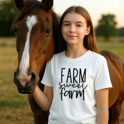 Farm Sweet Farm Words T-shirt (Youth)