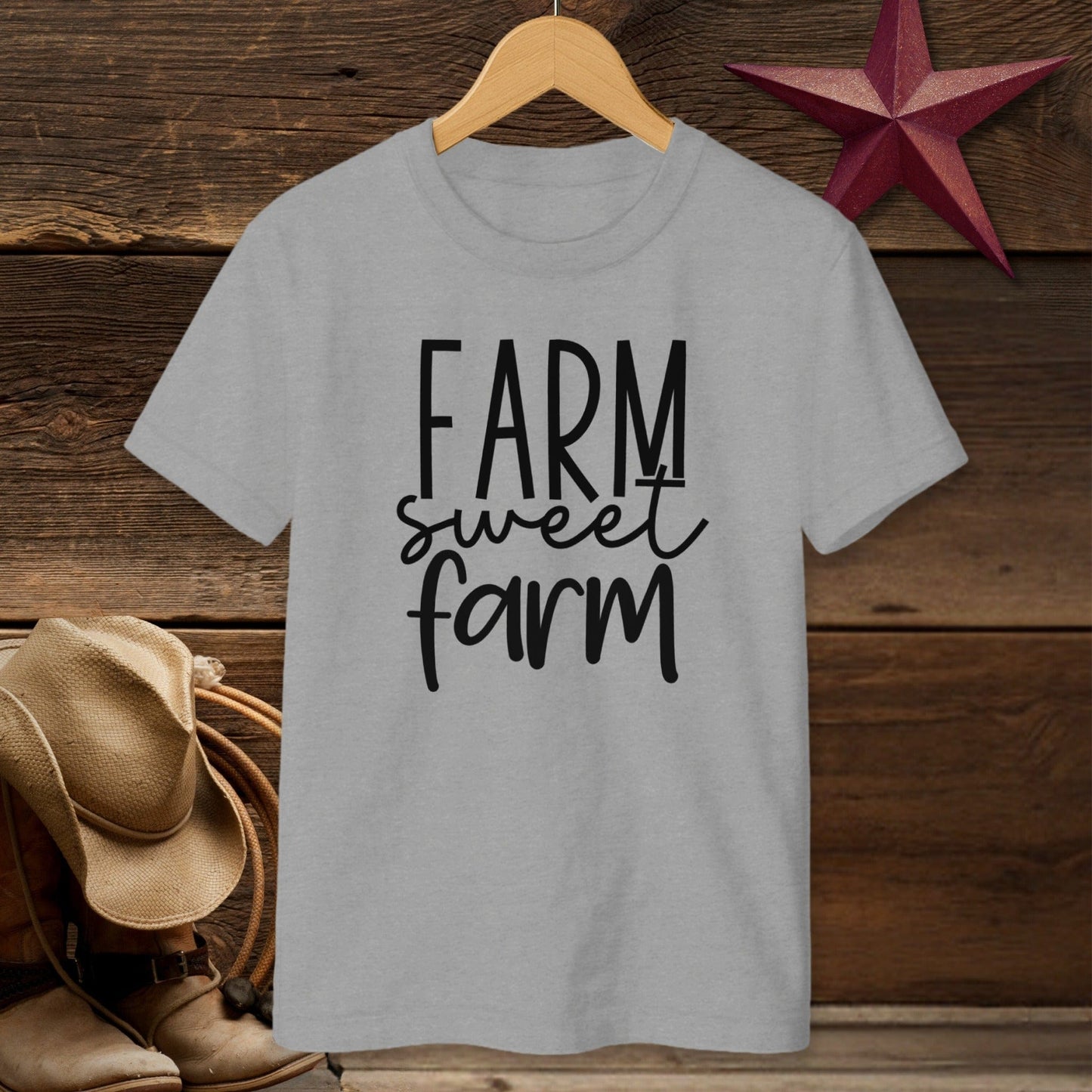 Farm Sweet Farm Words T-shirt (Youth)